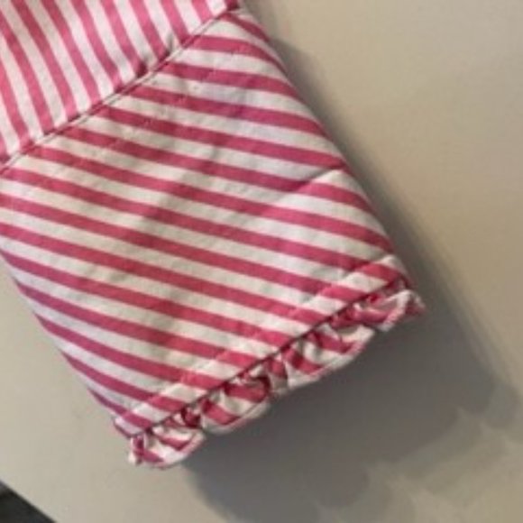 Lilly Pulitzer Button Down Long Sleeve Size 2 Striped Pink and White Shirt - Picture 3 of 12